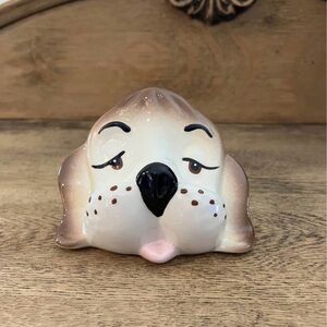 Vintage Hand Painted Puppy Dog Face Eyeglasses Holder